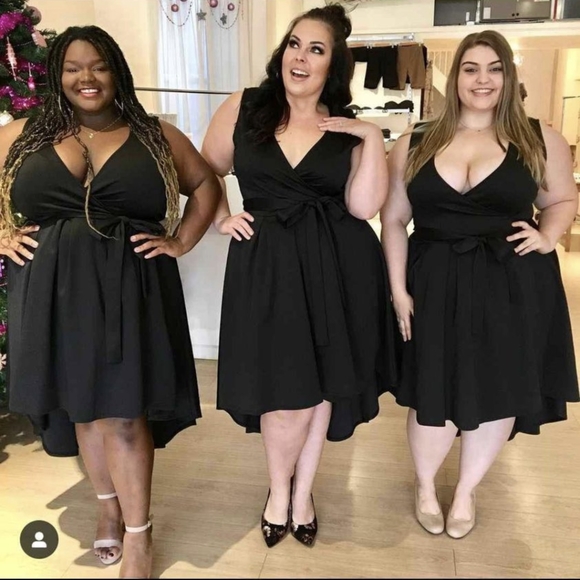 Black Wrap Dress - Picture 1 of 2